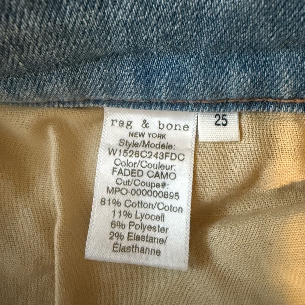 Rag & bone Cate mid-rise ankle skinny jeans sz 25 - Picture 4 of 7